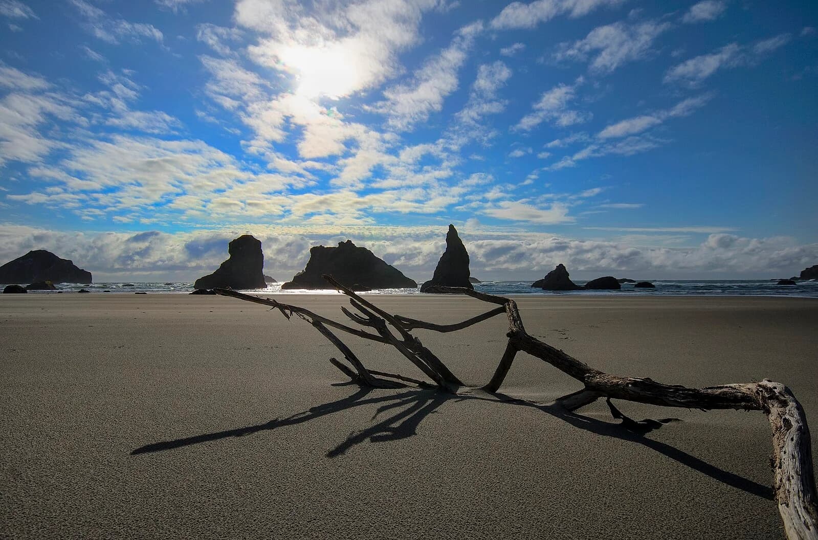 The beach and sea stacks at Bandon, Oregon