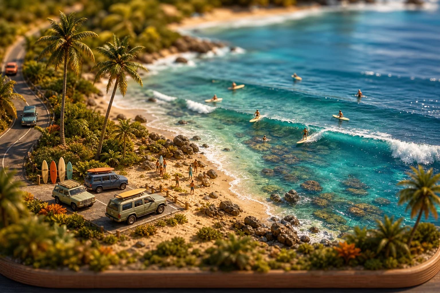 Original Rincon Puerto Rico longboard-friendly reef diorama